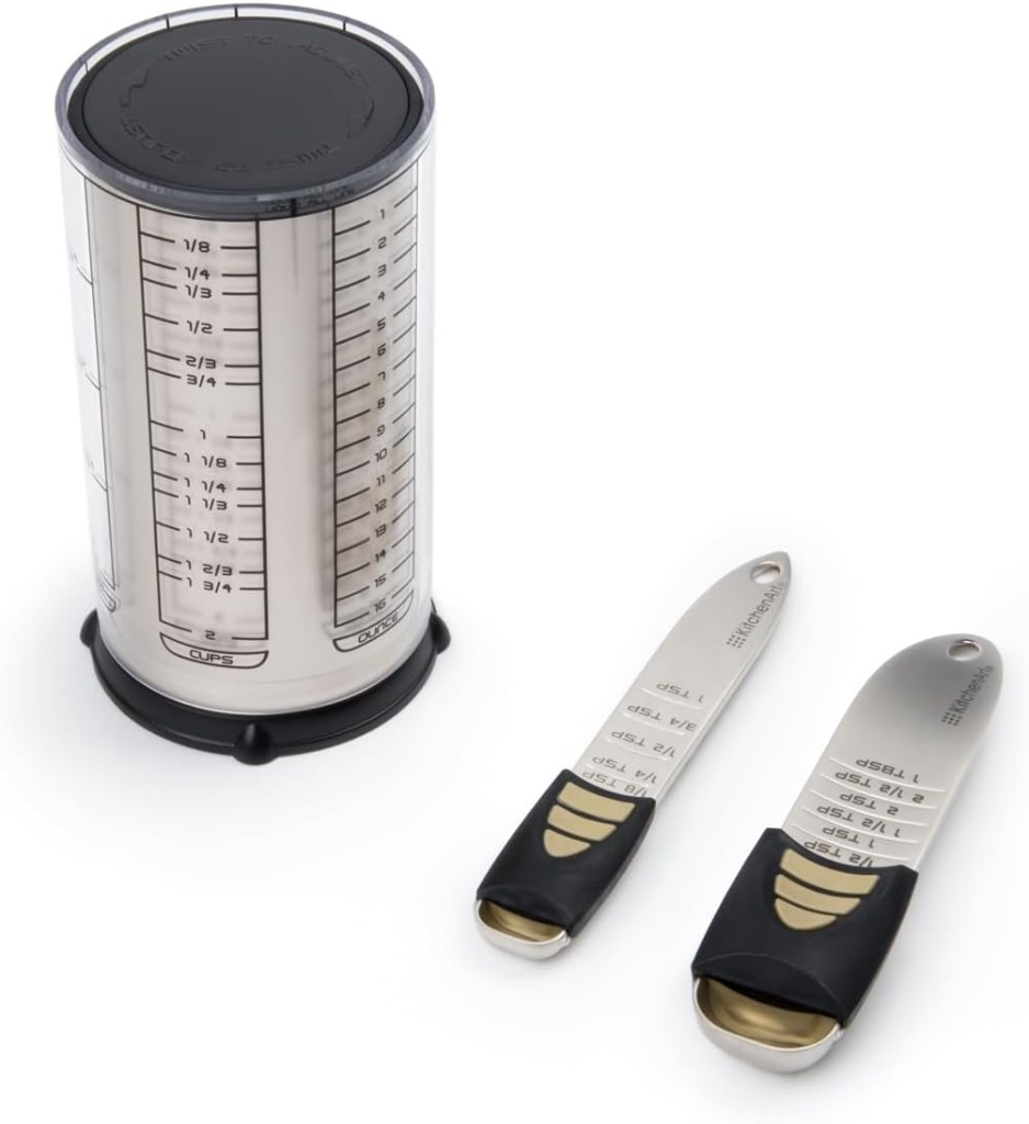 Adjustable Measuring Spoon & Cup Set (3-Piece)